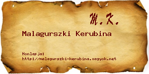 Malagurszki Kerubina névjegykártya